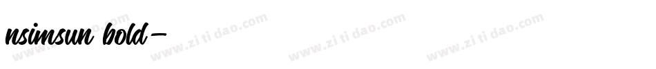 nsimsun bold字体转换